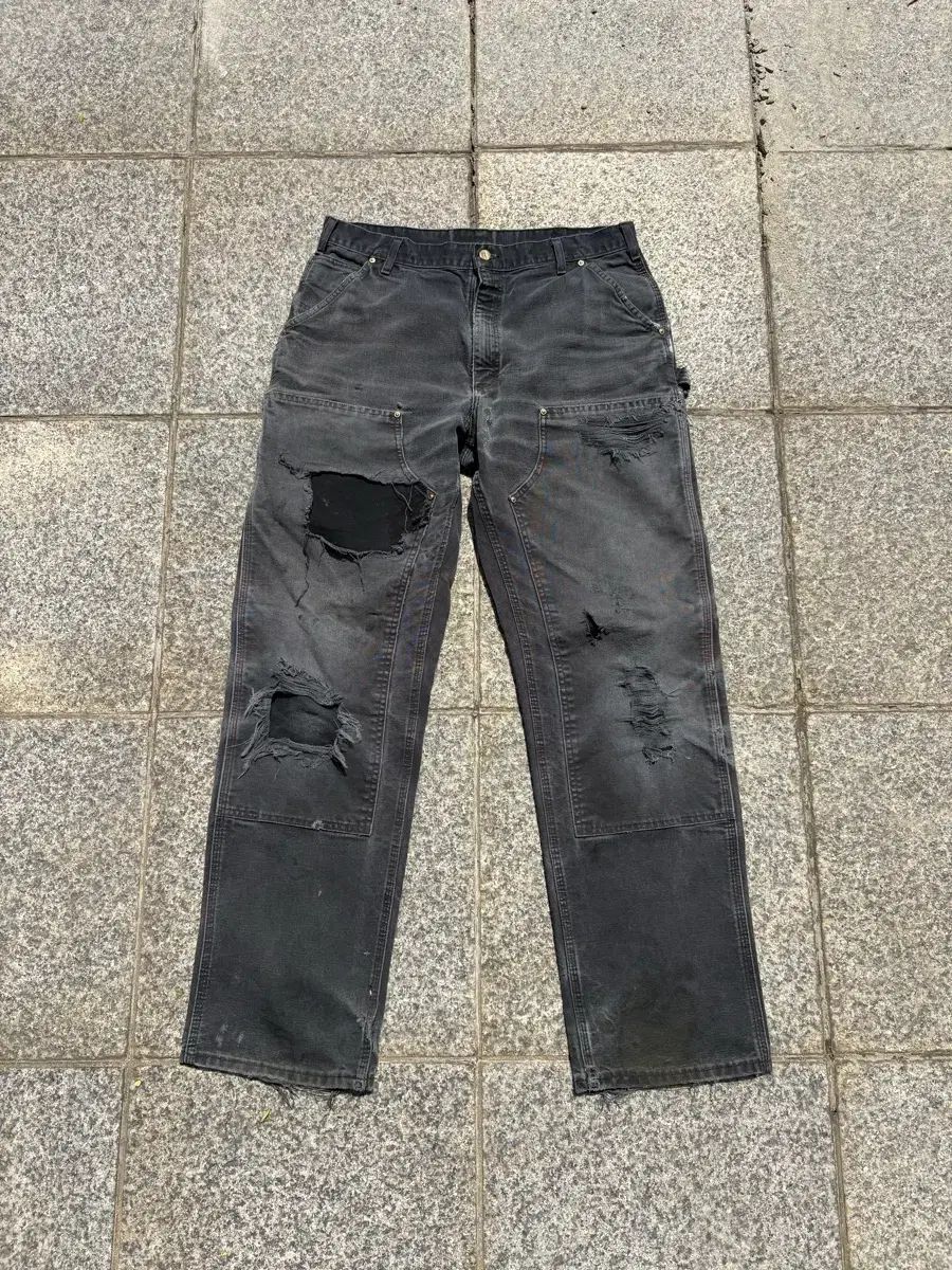 00s Carhartt カーハート ブラック ダブルニー ワークパンツ