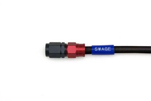 新品 SWAGE LINE(スウェッジライン) フロントブレーキホースキット アルミ(レッド/ブラック) ブラックスモークホース DT230LANZA 97-98 RAFB279 [HTRC9]