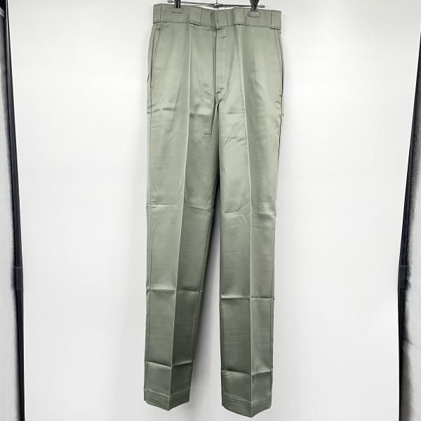 【中古】▲DEAD STOCK 90s Dickies ワークトラウザー 30×34 USA製 グリーン フラッシャー付き ディッキーズ[17]
