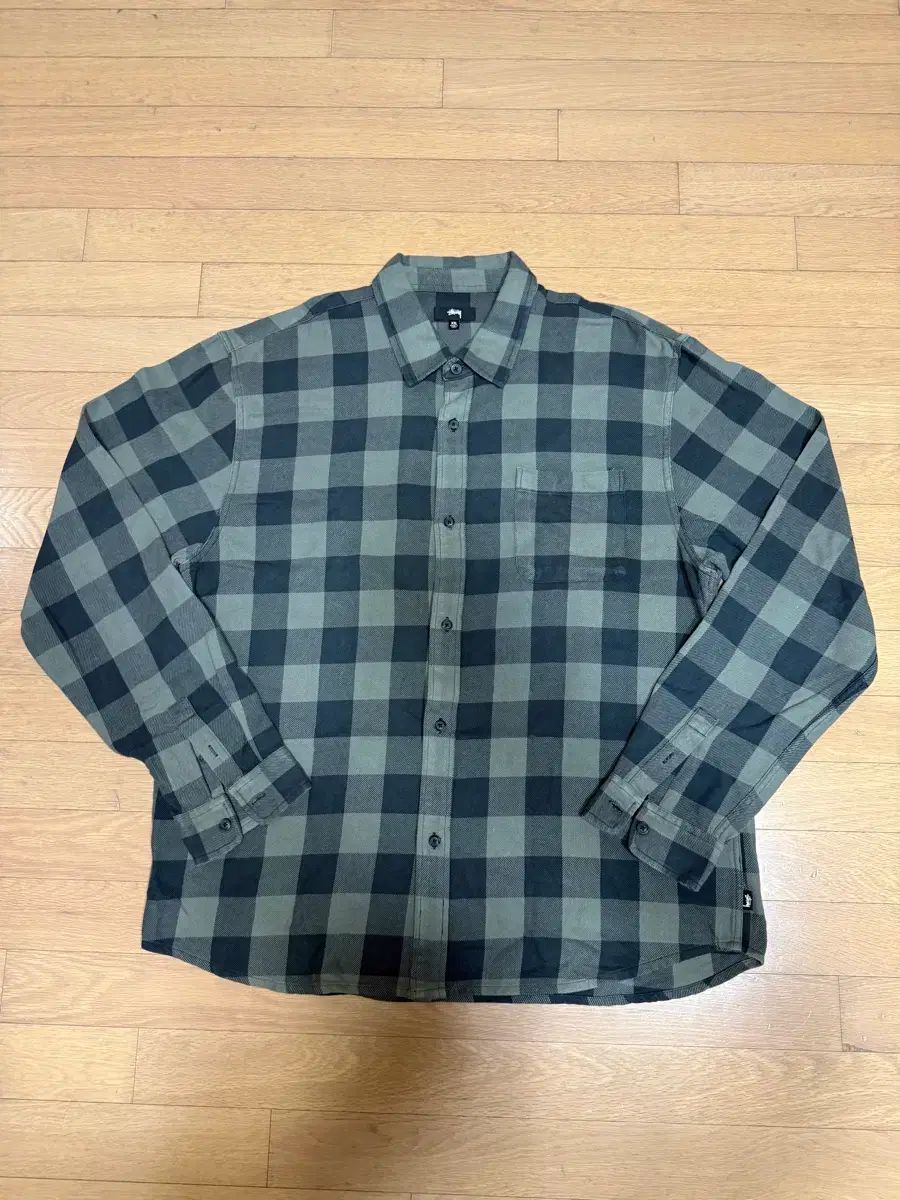 XXL STUSSY ステューシー ロングスリーブ シャツ ブラック グレー