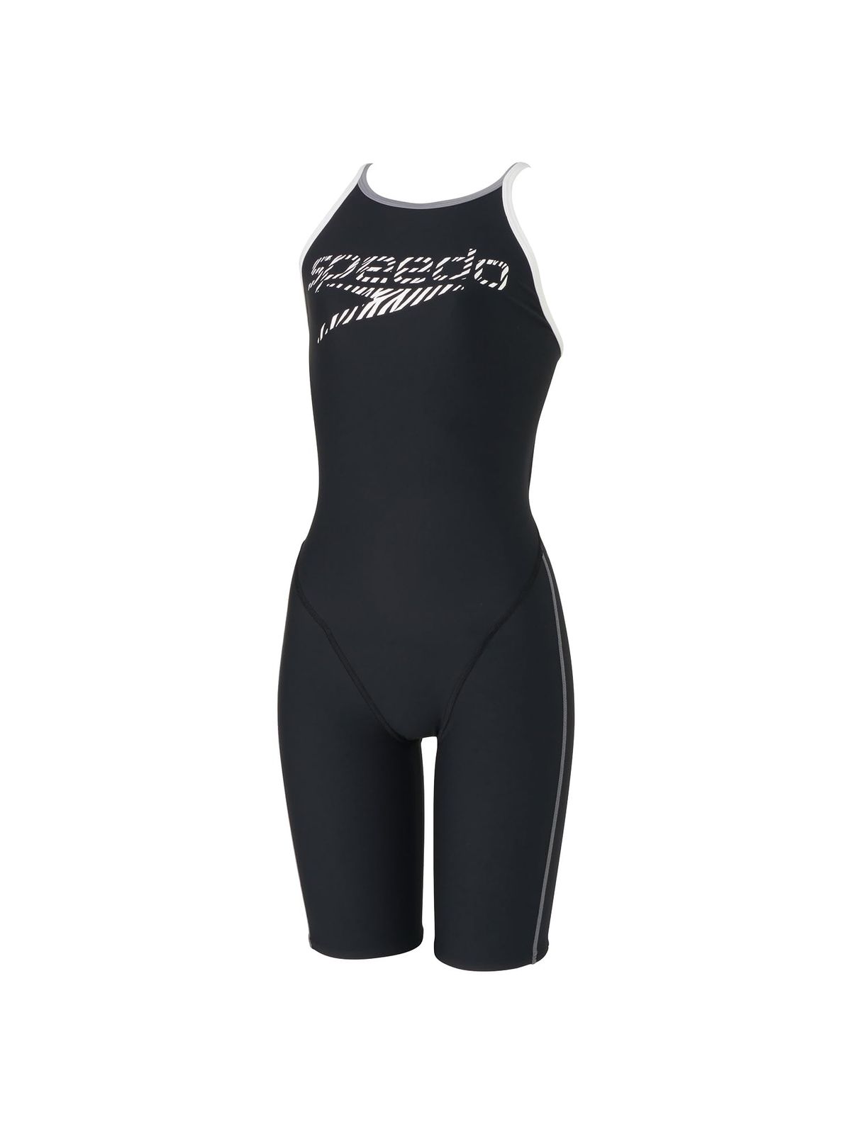 新品 [スピード] 競泳用トレーニング水着 Zebra Stack TurnS Kneeskin ゼブラスタックターンズニースキン レディース ブラック/ホワイト M