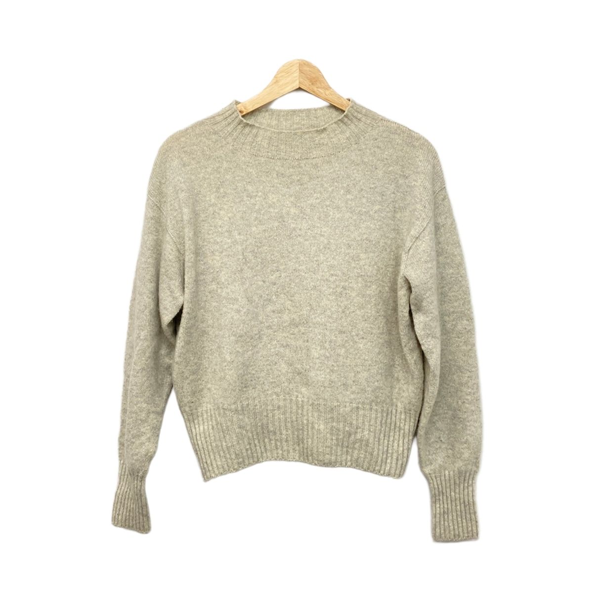 MargaretHowell(マーガレットハウエル) 長袖セーター サイズ2 M レディース - アイボリー×ライトグレー クルーネック