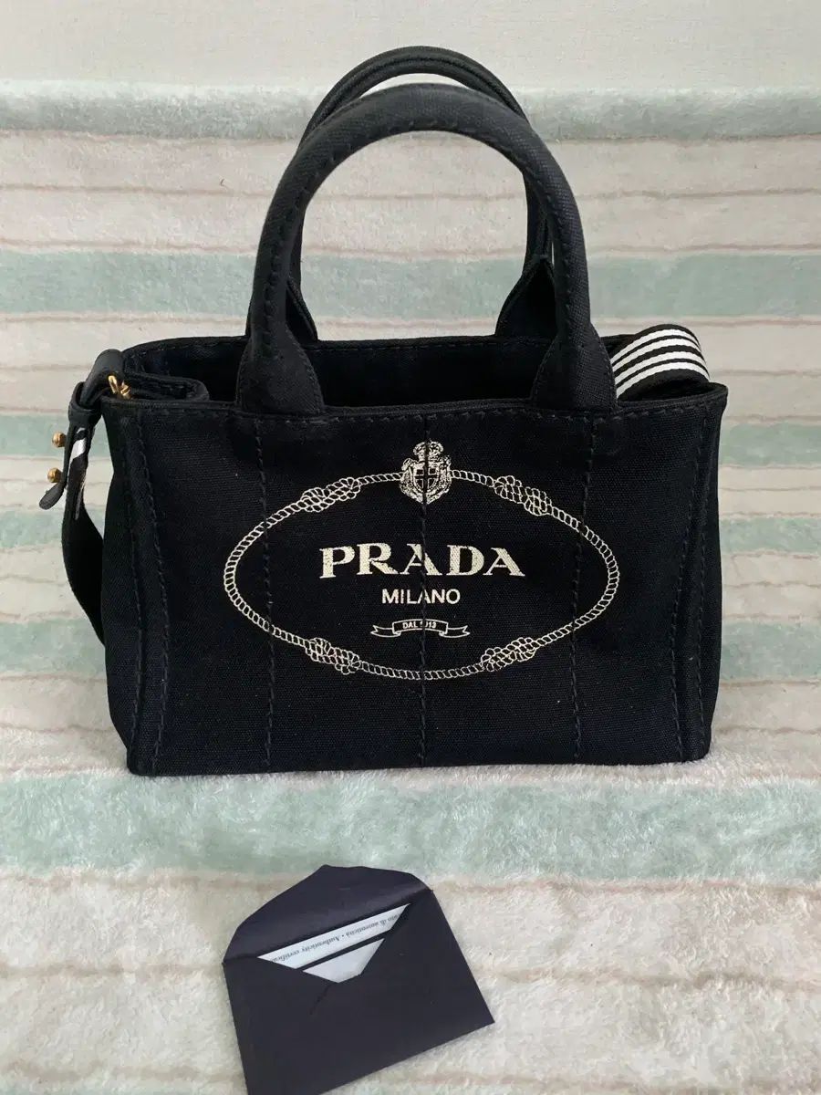 プラダ カナパ バッグ 正規品 デニム クロスバック