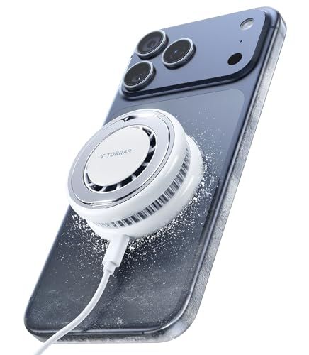 TORRAS Ostand PolarCircle 【画期的・瞬間冷却】マグセーフ充電器 Qi2認証 急速充電 ペルティエ素子 ワイヤレス充電器 ファン搭載 静音 360°回転スタンド スマホ熱対策 タイプc 折りたたみ式 置くだけ iPho 8ab1b04c