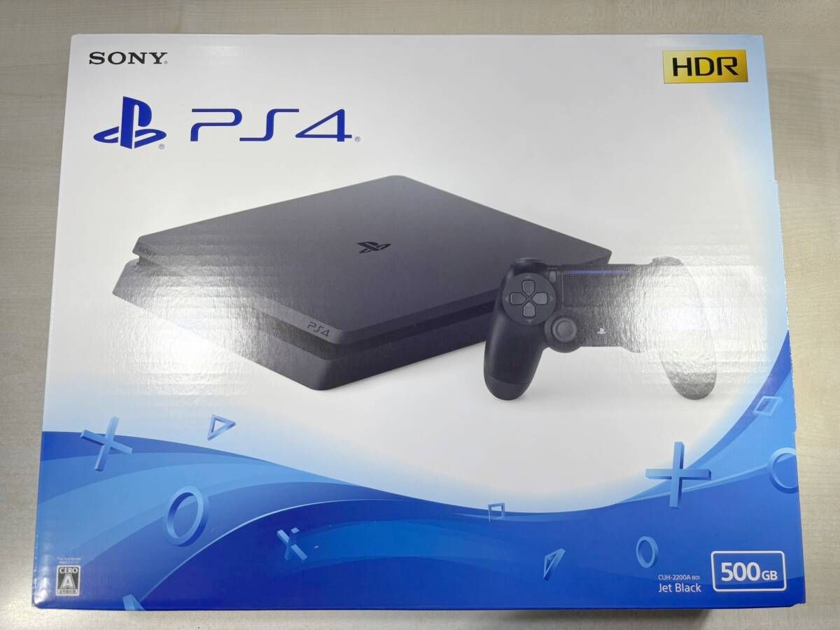 美品 PlayStation4 PS4 500GB CUH-2200A B01 Jet Black ジェットブラック 初期化 動作確認済み