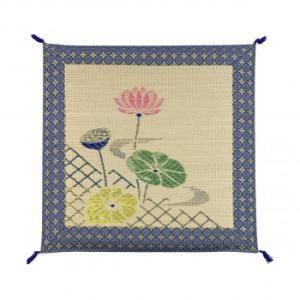 【新品・4営業日で発送】鹿田産業 い草 御前座布団・御前全拝敷蓮華 70cm×70cm MA003 (2300667)
