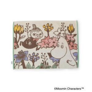 【新品・5営業日で発送】丸眞 MOOMIN ムーミン 花々の中で タオル バスマット (1445032300)【入数:10】