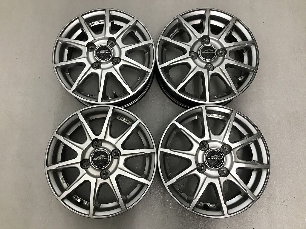 ◎軽量 傷極少美品 送料無料 13inc 4J +42 100/4H 即納 個人宅OK 4本 検) アルト ワゴンR Kei ライフ トゥデイ ムーヴ ミラ ek デイズ