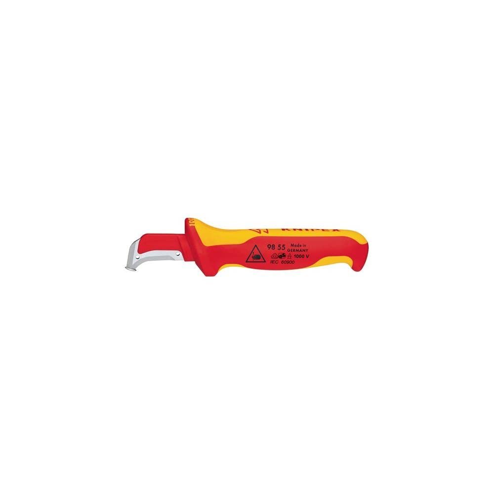 9855 ガイドシュー付 1000V絶縁ケーブルナイフ クニペックス KNIPEX