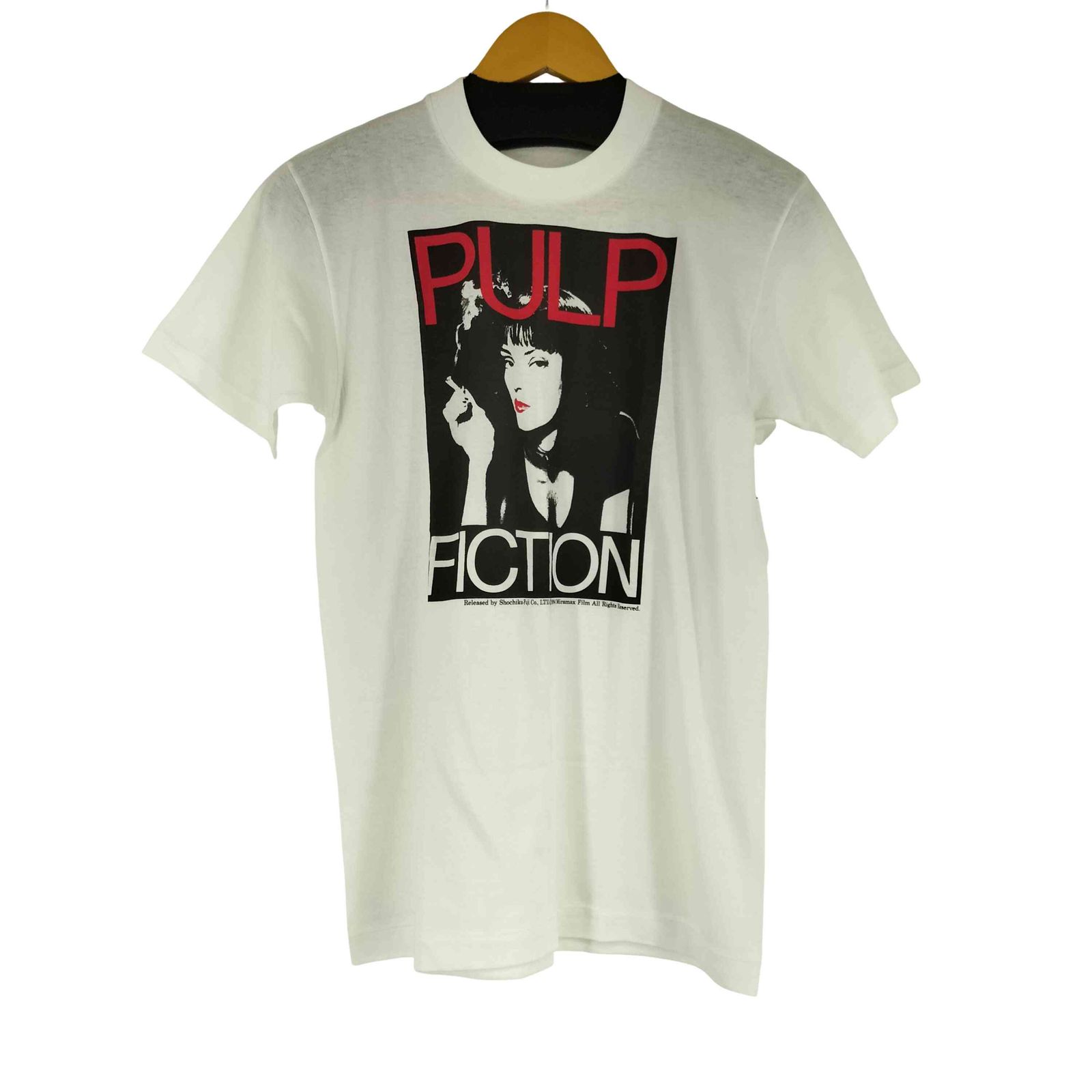 ユーズドフルギ USED古着 90S 日本製 配給会社コピーライト入り フロントプリント ムービーTシャツ メンズ 表記無