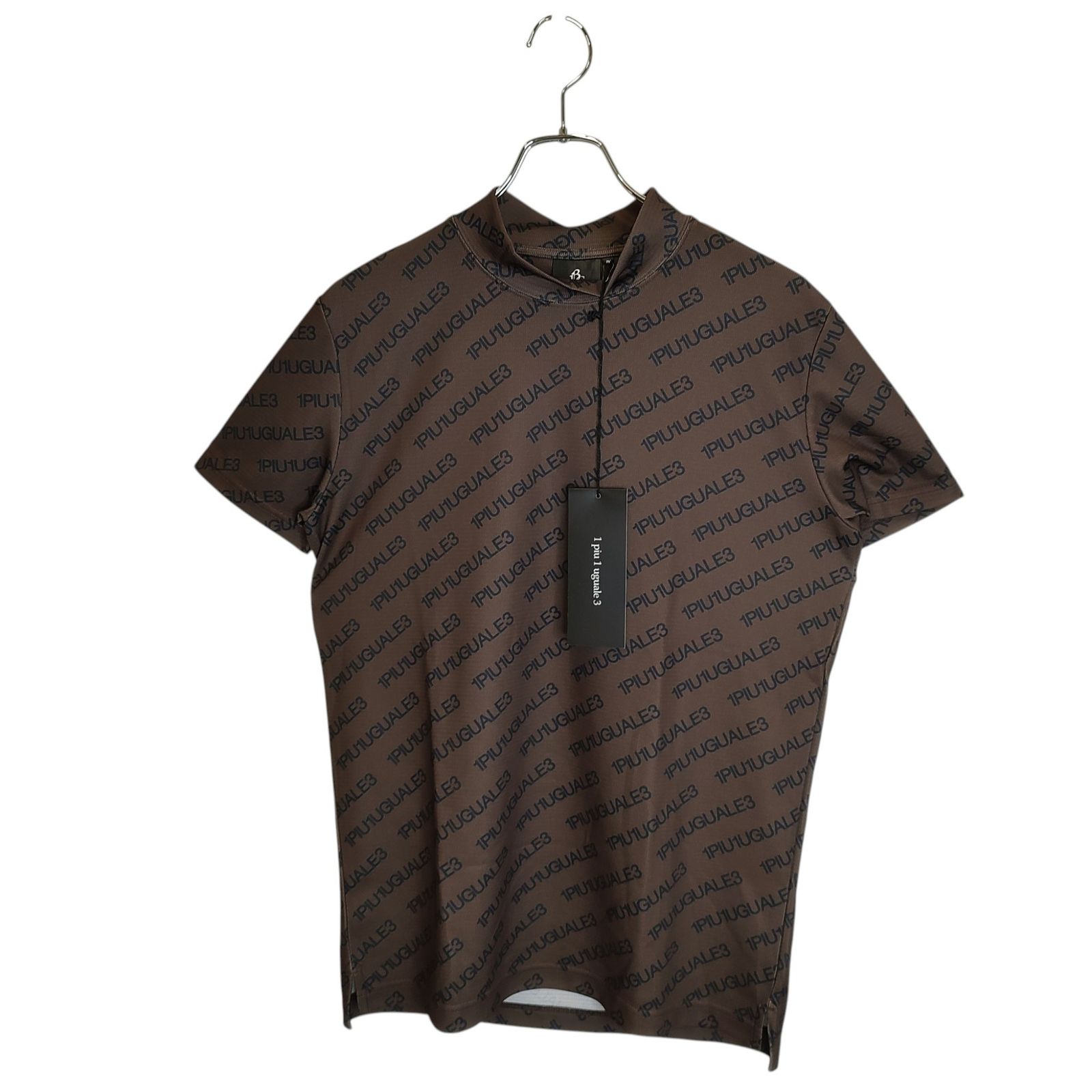 1PIU1UGUALE3 GOLF ウノピゥウノウグァーレトレ ゴルフ 総柄 半袖 モックネック Tシャツ GRT077-POE318 4 M ブラウン メンズ 7,490円