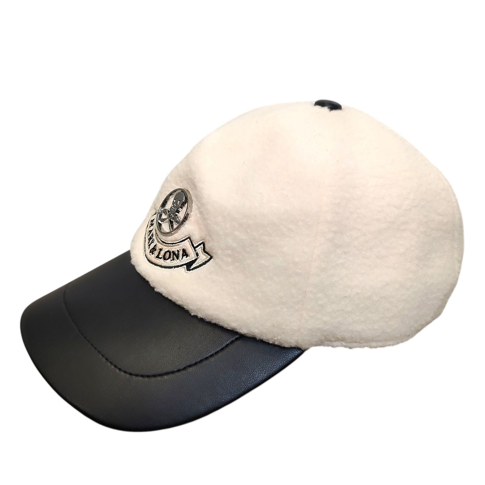 MARKu0026LONA マークアンドロナ ゴルフ 25AW Merge Thermal Pro Cap シープボアキャップ MLF-5C-FC22 F ホワイト×ブラック メンズ