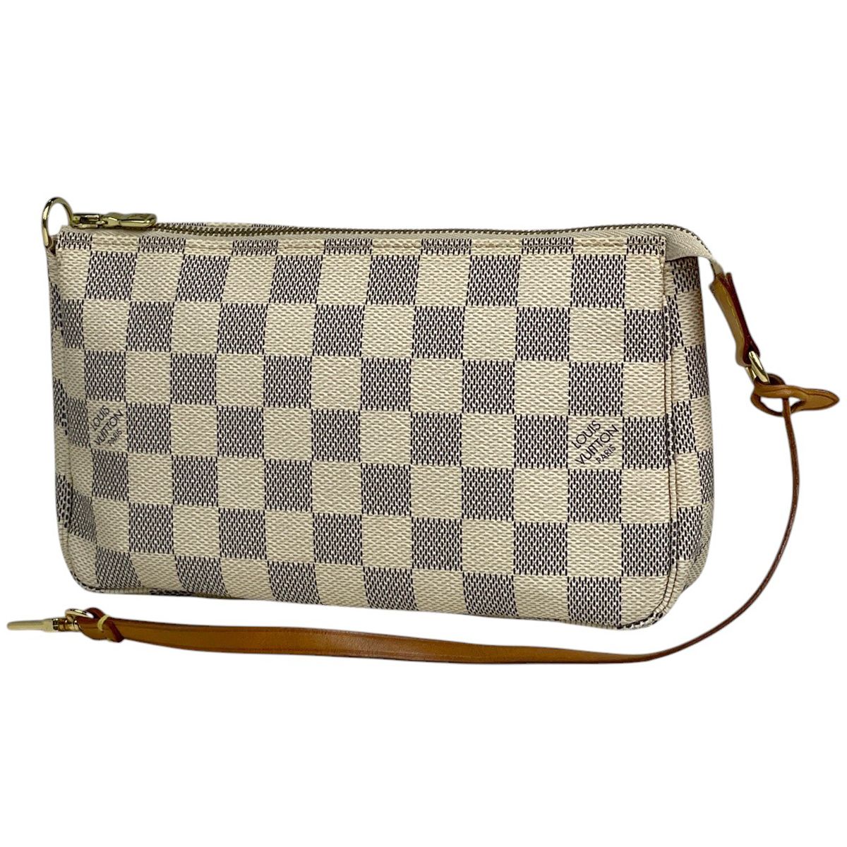 ルイ・ヴィトン Louis Vuitton ポシェット アクセソワール メイク コスメ アクセサリーポーチ ダミエアズール ホワイト N51986 レディース 【中古】
