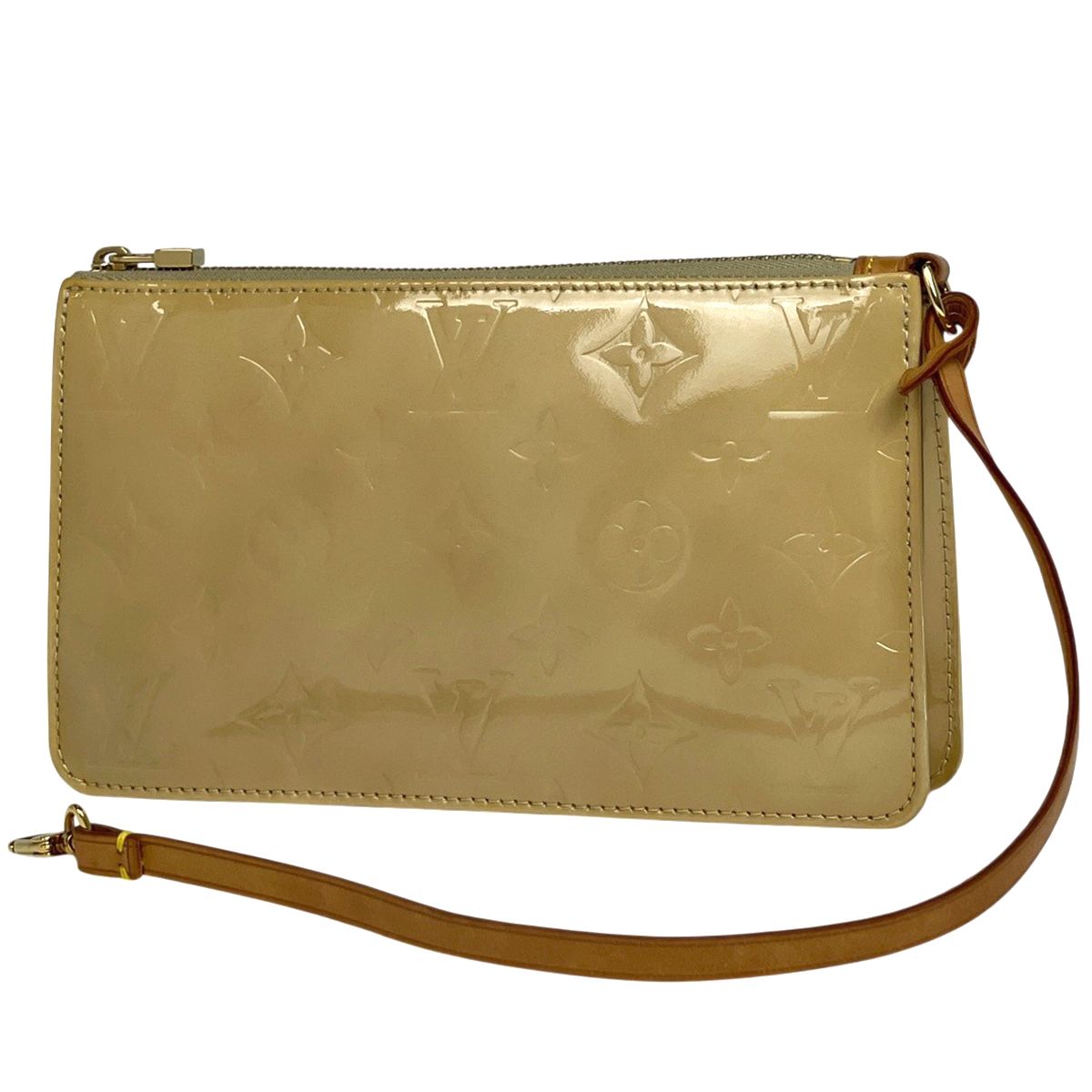 ルイ・ヴィトン Louis Vuitton レキシントン ハンドバッグ 化粧 エナメル アクセサリーポーチ モノグラムヴェルニ ベージュ M91010 レディース 【中古】