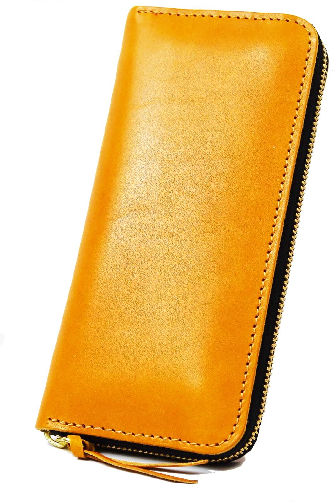コデル atelierCODEL 長財布 ラウンドファスナー 栃木レザー メンズ 財布 本革 日本製 (キャメルイエロー) [キャメルイエロー]