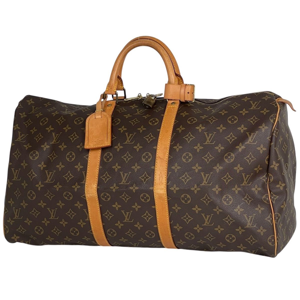 ルイ・ヴィトン Louis Vuitton キーポル55 ボストンバッグ モノグラム ブラウン M41424 レディース 【中古】
