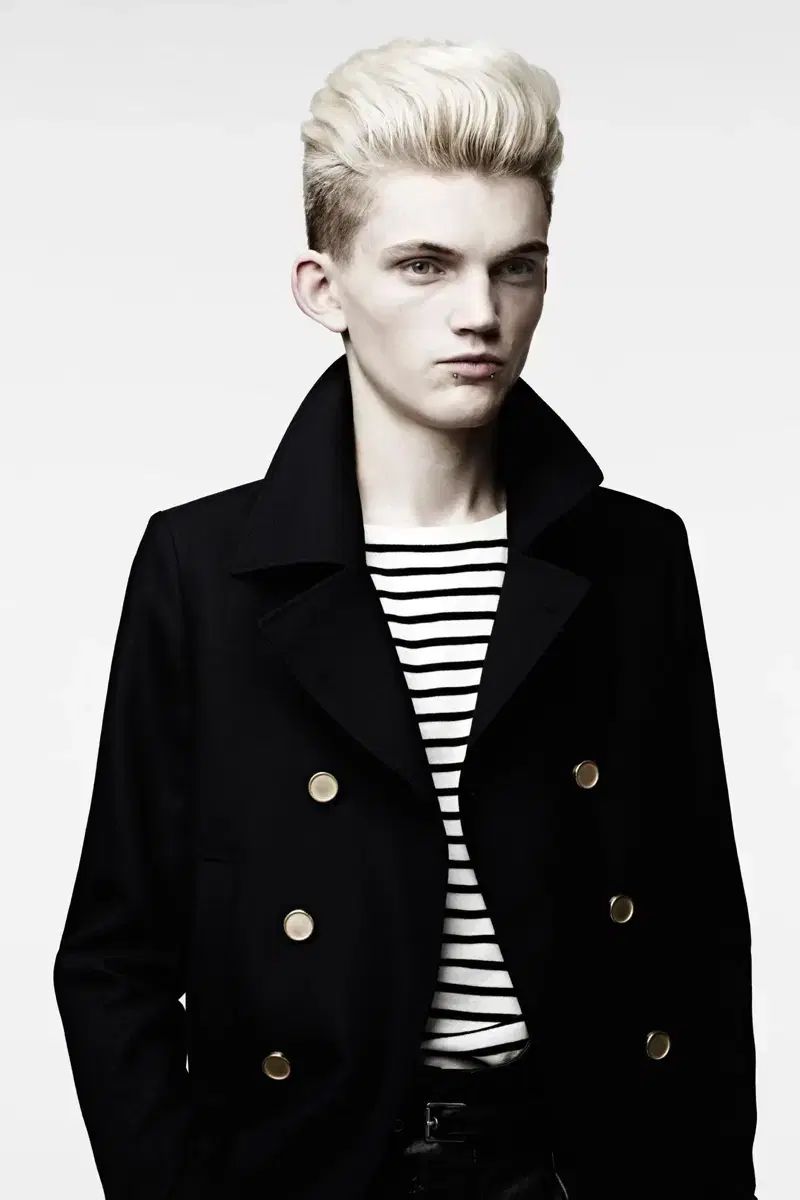 フルセット/新品 Saint Laurent サンローラン 13ss ウール クロップド カバンジャケット ダークネイビー 44