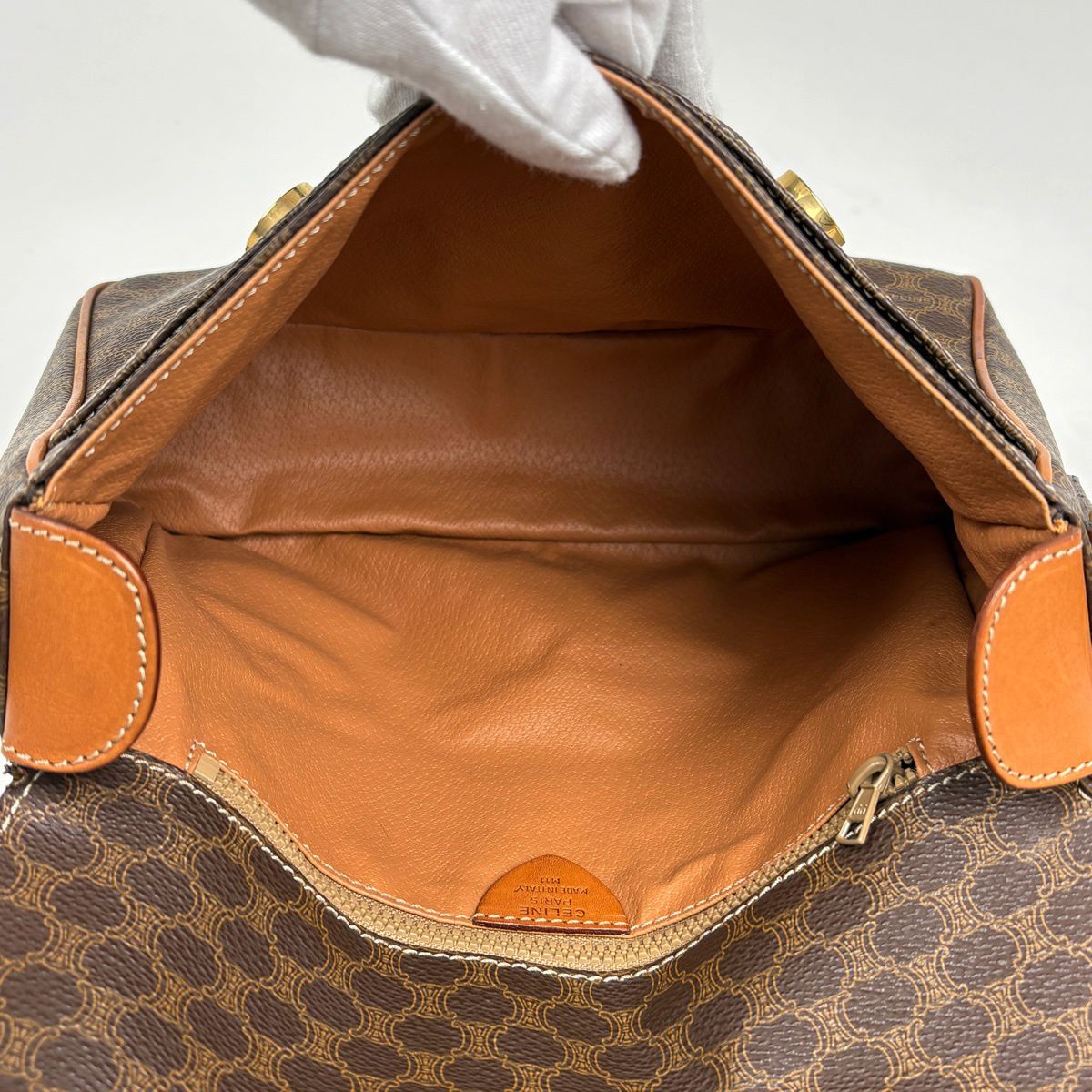 セリーヌ CELINE マカダム柄 ショルダーバッグ サークルロゴ