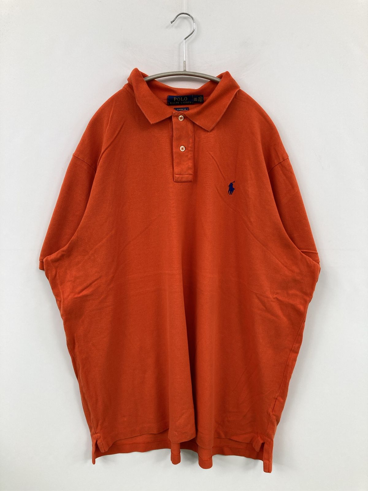 Polo Ralph Lauren ポロラルフローレン ポロシャツ XXL オレンジ 無地 ワンポイント ブランドロゴ 半袖 メンズ