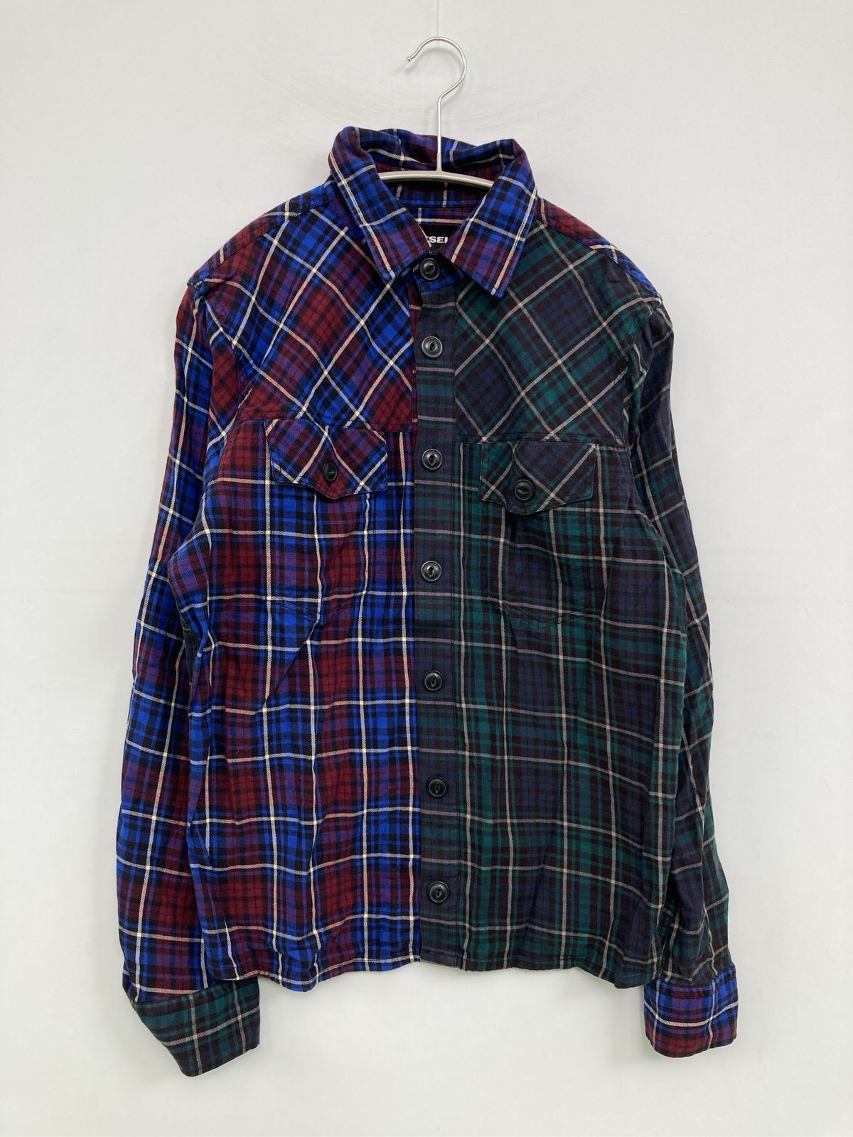 DIESEL ディーゼル シャツ/ブラウス チェック柄 ショート丈 長袖 レギュラーカラー メンズ レディース 8,393円