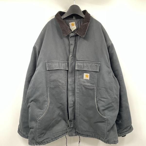 【中古】00s Carhartt トラディショナルコート サイズ58 ブラック カーハート[17]
