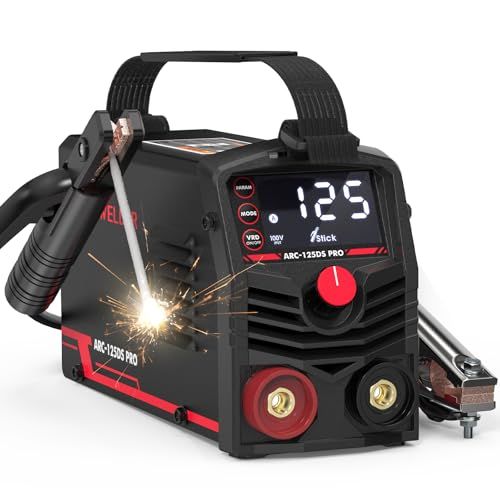 YESWELDER 溶接機 100V ミニポータブル溶接機 アーク/LIFT TIG 直流インバーター小型 大型クリアLEDスクリーン 初心者向け 125A軽量 使用率オーバー防止機能 ARC-125DS 専用235×130×94mm(沖縄・ 7fdf777e