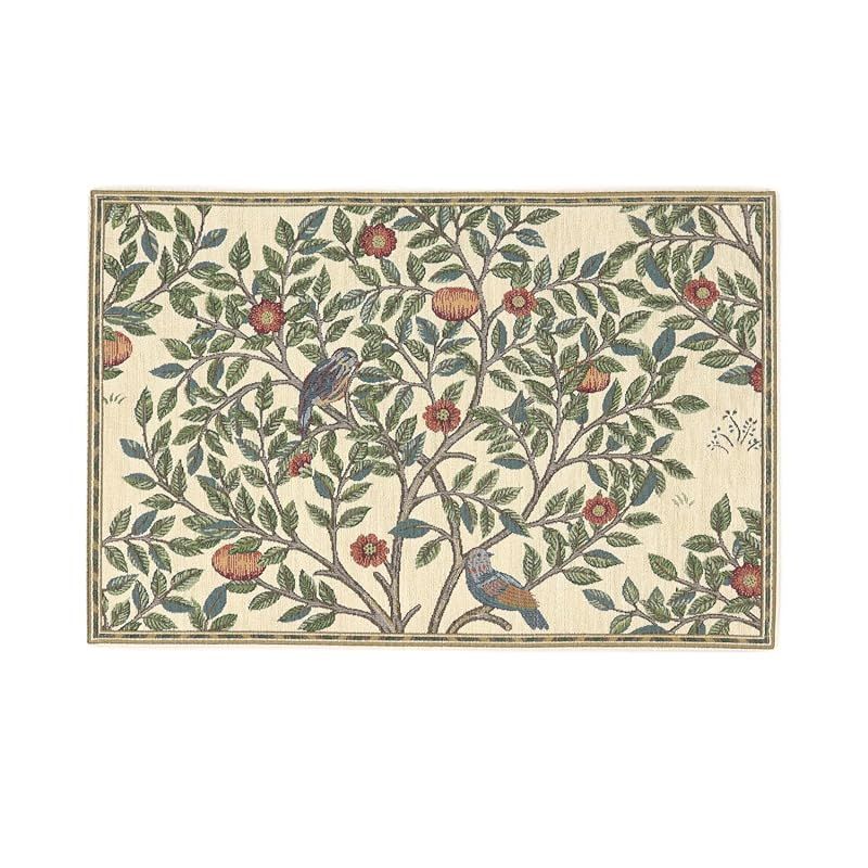 川島織物セルコン Morris Design studio モリスデザインスタジオ マット ケルムスコットツリー アイボリー 46X71cm FH1711A