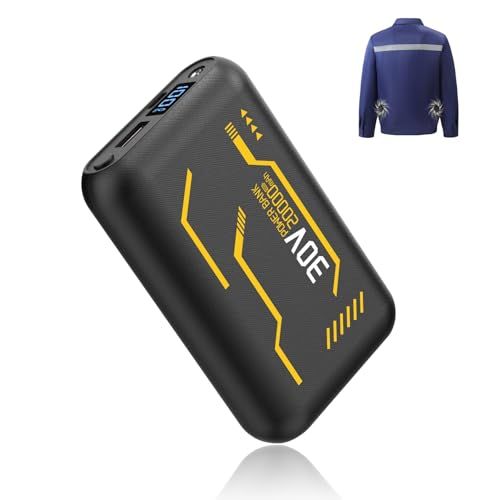 空調作業服 バッテリー 30V 超高出力 大容量 20000mAh【2026新モデル・PD18W急速充電・DC/USB/Type-C3way出力】 4段階風量調整 Type-C双方向急速充電 デジタル残量表示 軽量 小型 iPhone/iPa 6d360419