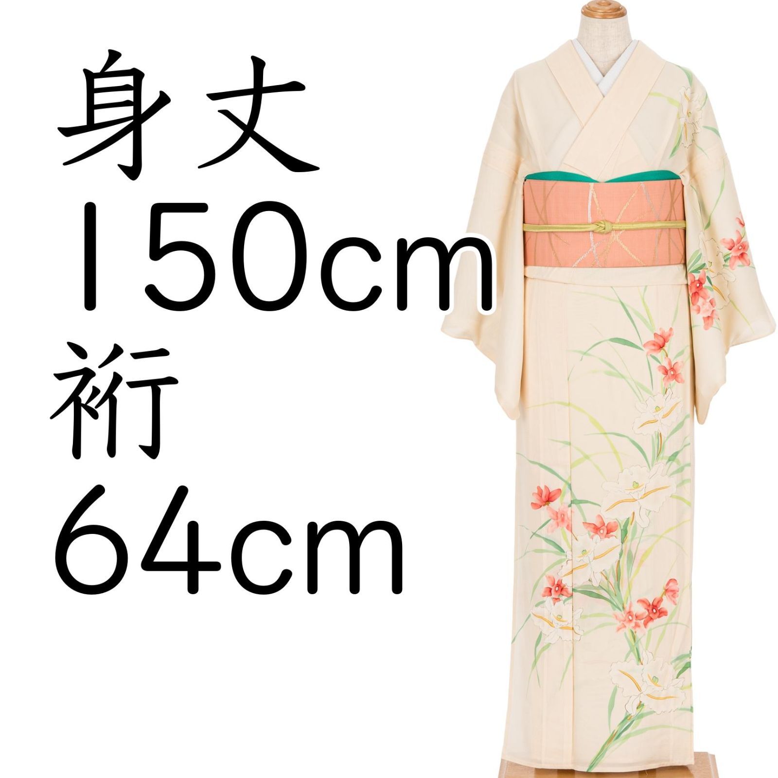 絽　付け下げ訪問着　蘭