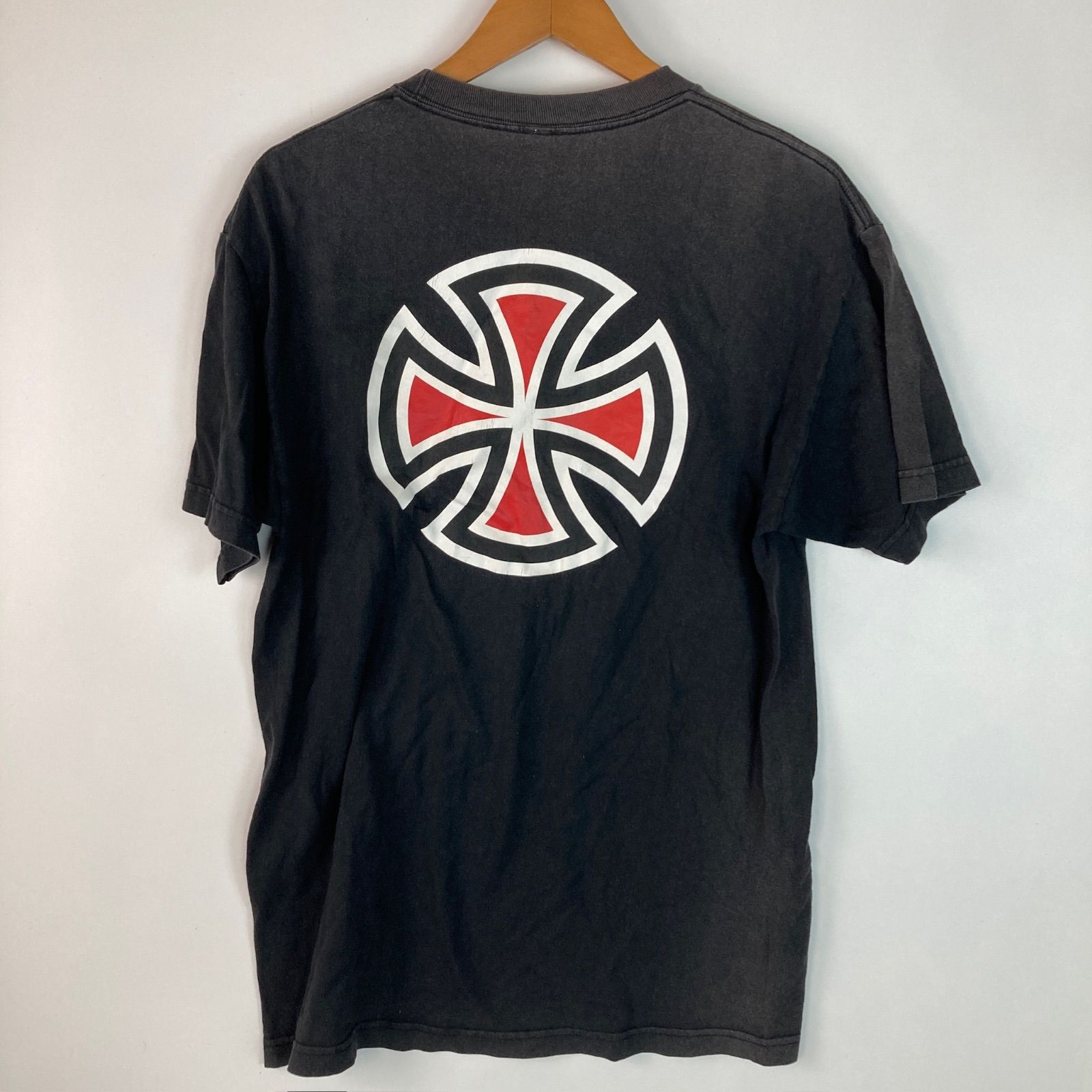 00s INDEPENDENT アイアンクロス スケーターTシャツ メンズ L ブラック 41810016