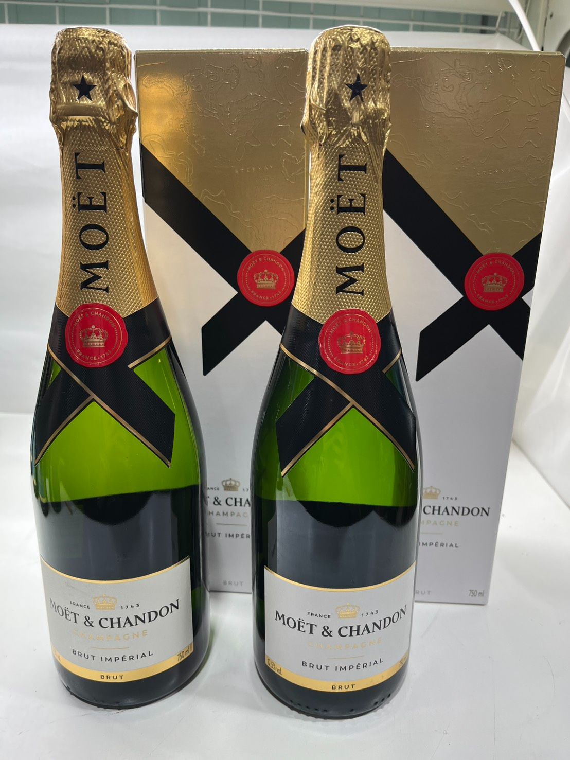 ● 箱付き 2本 未開封 Moet & Chandon BRUT Imperial モエ エ シャンドン ブリュット アンペリアル 750ml 12.5% ●