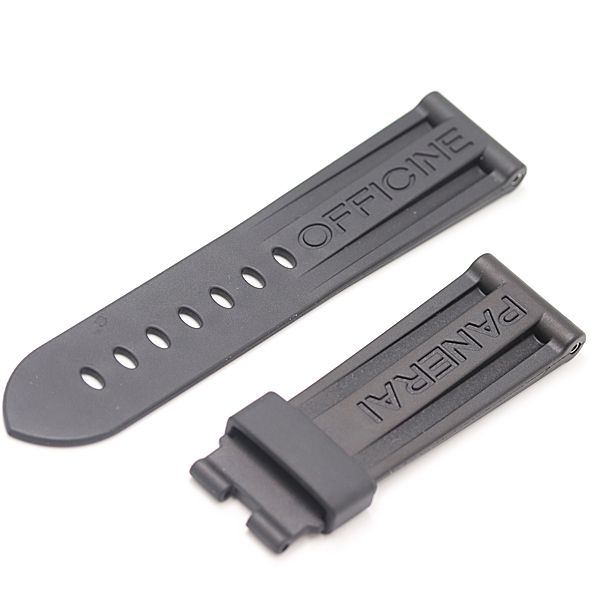 純正ベルト 良品 オフィチーネパネライ 22mm ラバーベルト ブラック