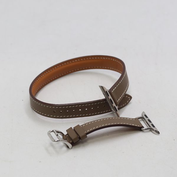 【ほぼ未使用】エルメス エトゥープ 時計ベルト(正規品) 箱付 良品 エルメス 純正ベルト エトゥープカラー 33mm用 レディース