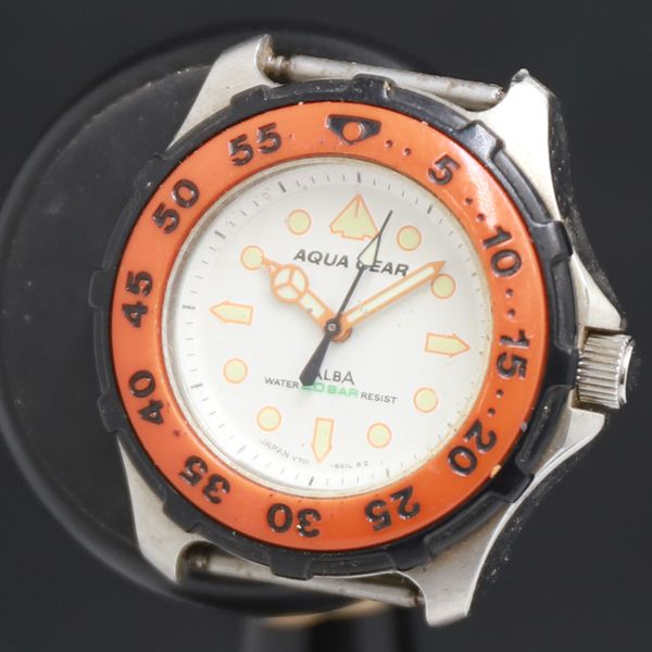 QZ セイコー アルバ アクアギア V701-6360 白文字盤 レディース腕時計 2000000 NSK KRK