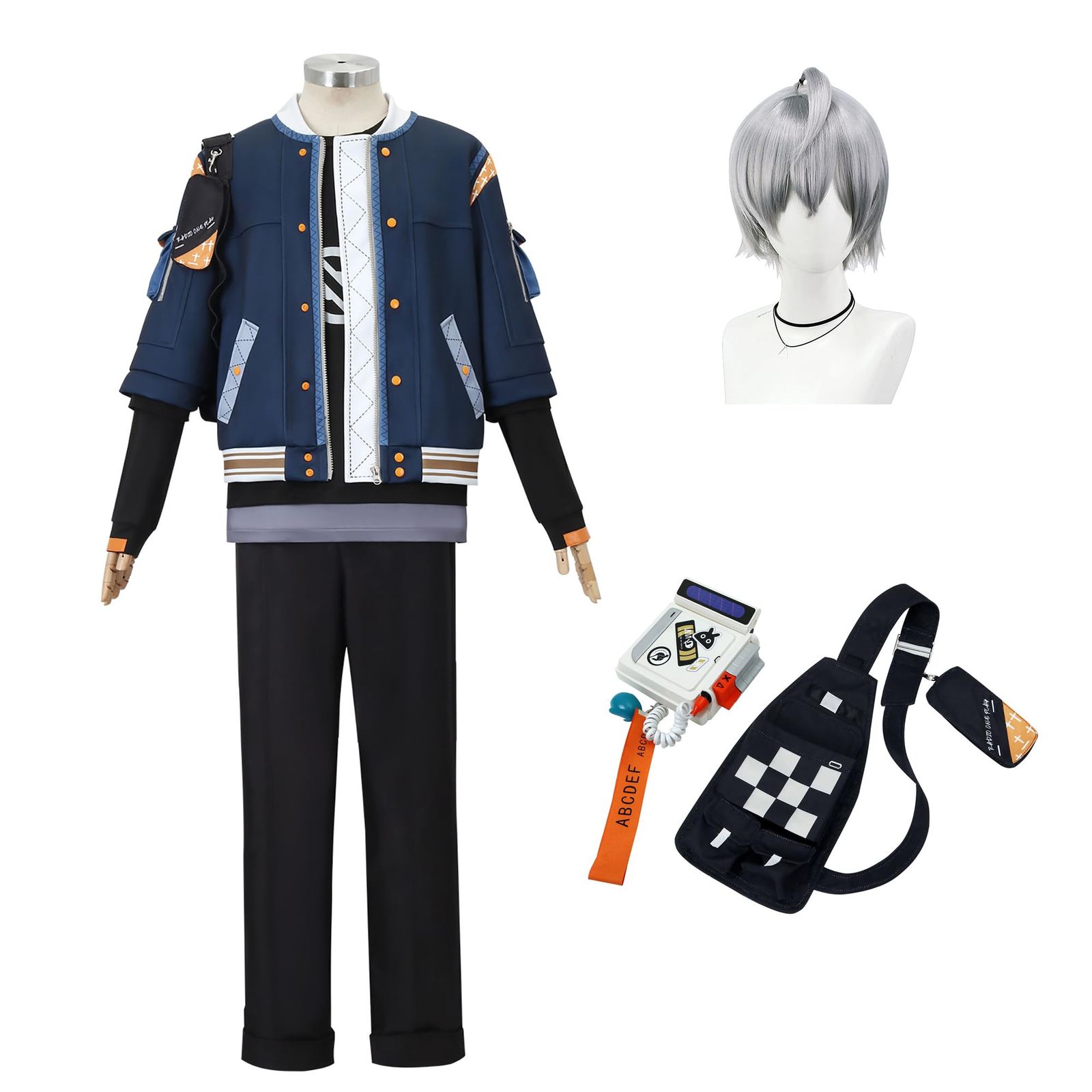 新品 [ミドリ屋] アキラ コスプレ 衣装 ウイッグ付き コスチューム ゼンレスゾーンゼロ コスプレ衣装 大人用 文化祭 イベント 仮装 ゼインゼロ コスプレ ZZZ コスプレ (S)