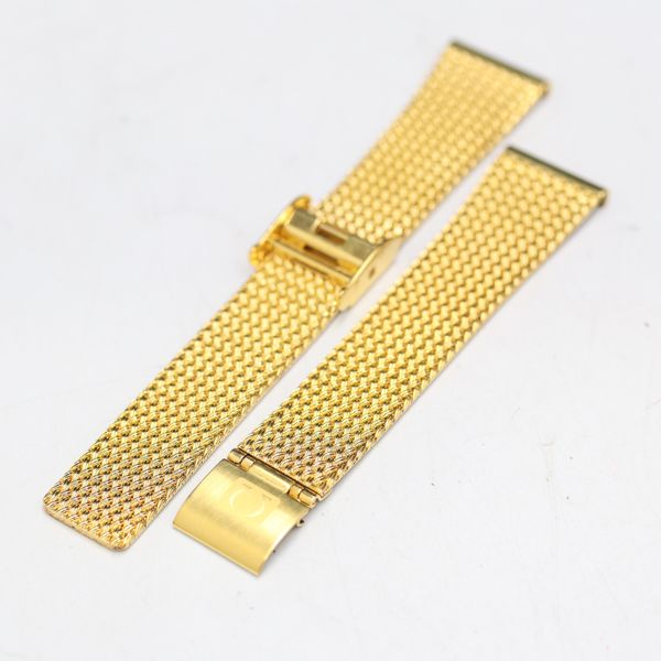 良品 オメガ 純正ベルト ゴールドカラー 18mm用 メンズ腕時計 2000000 NSK NAM 27,000円