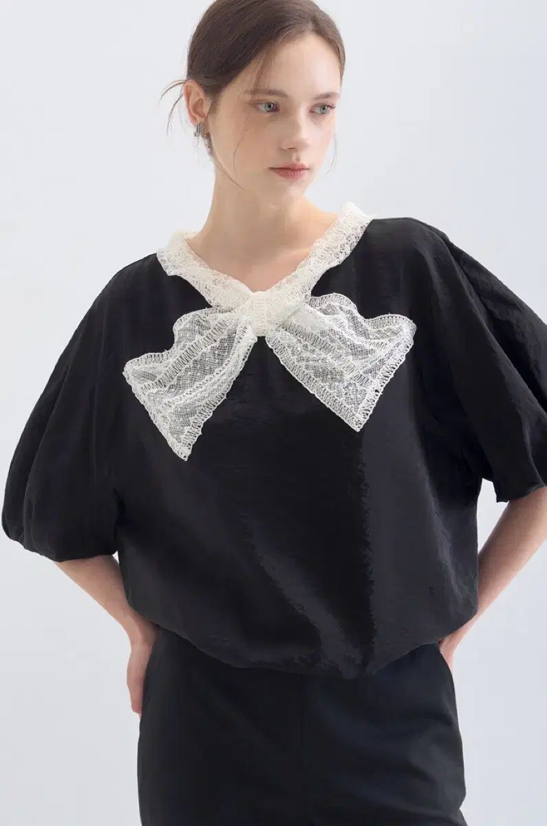 新品) ランバン LANVIN COLLECTION レイ スリボン ブラウス