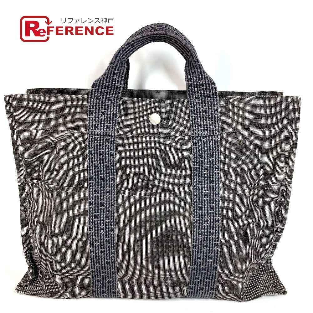 HERMES エルメス ハンドバッグ エールラインMM エールライン MM キャンバス グレー