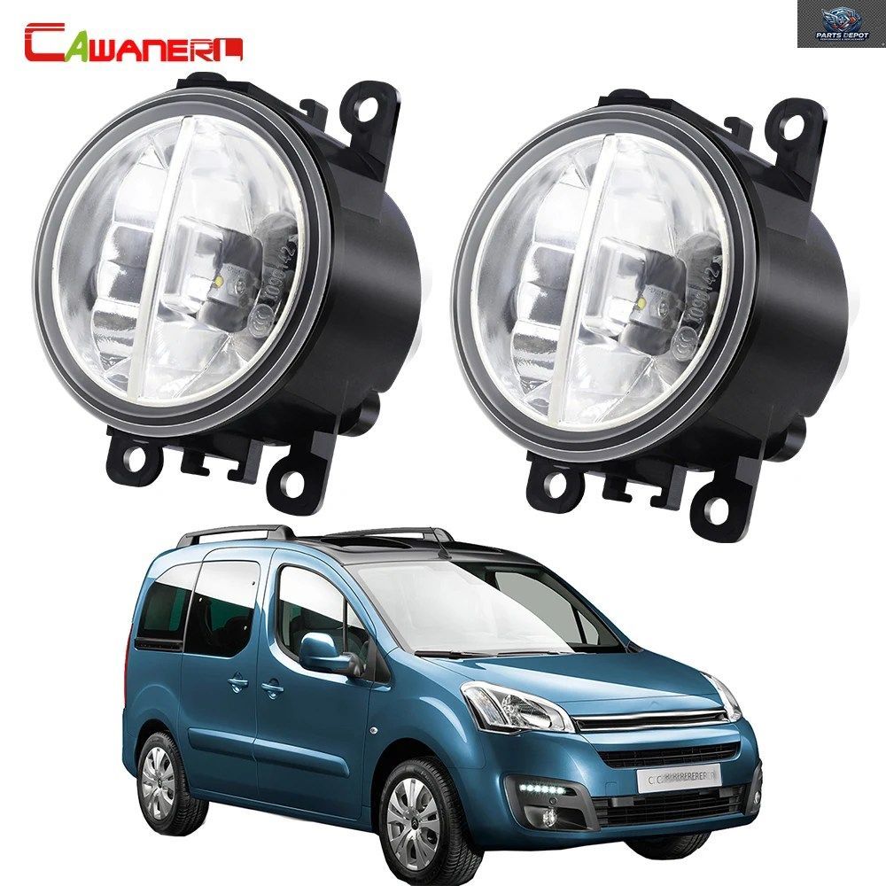2個入り 30W LEDフォグランプアセンブリ 車用フロントバンパーフォグデイタイムランニングランプ DRL シトロエン ベルランゴ B9 2012 - 15
