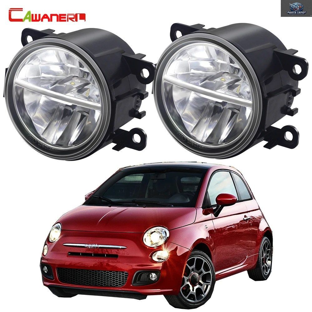 2個入り 30W 6000LM フォグランプアセンブリ FIAT 500 312_ 2010-2023 車用 LED フォグ デイタイム ランニング ランプ DRL ハイ
