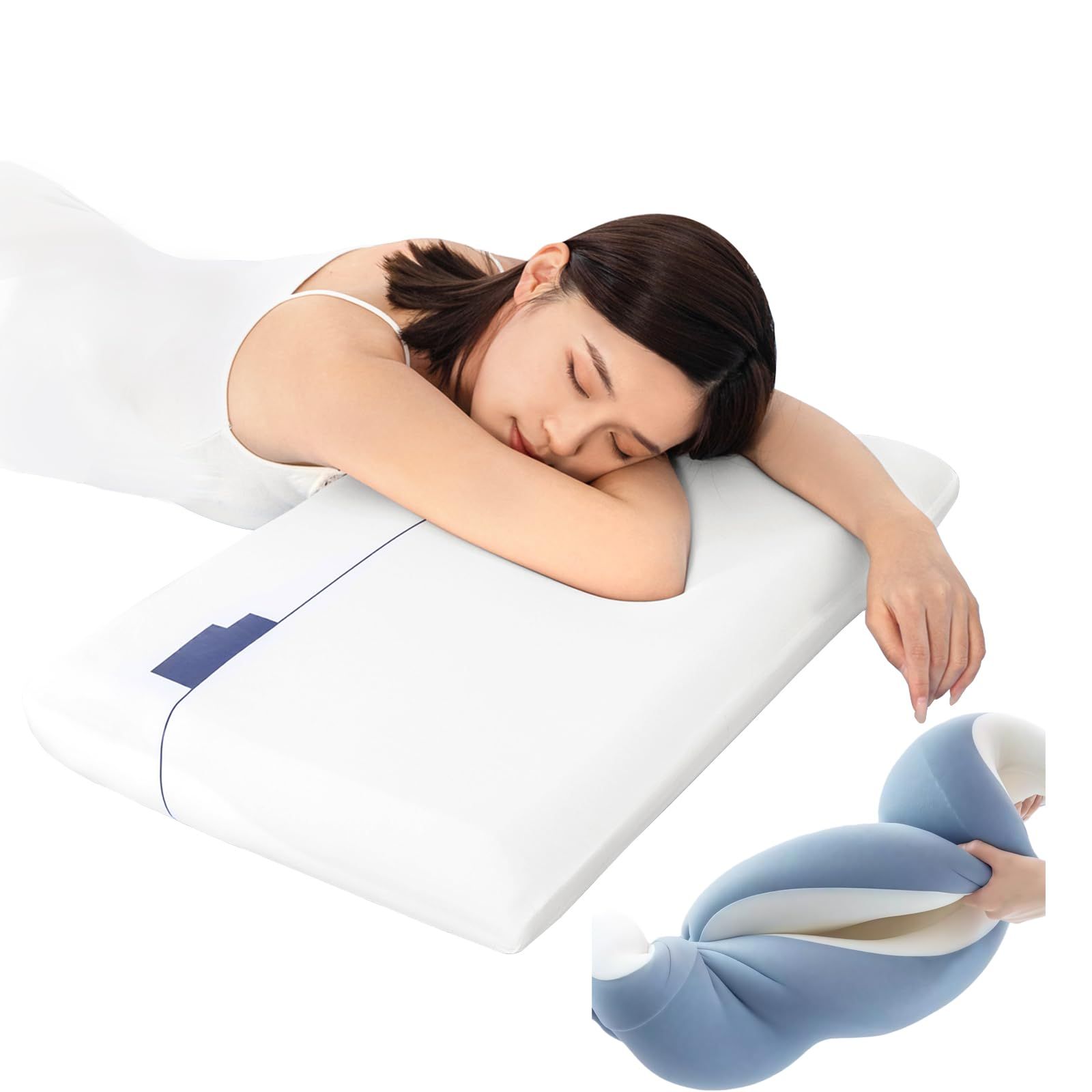 DEULUKO低反発枕 まくら pillow 横向き寝 仰向け寝 うつ伏せを徹底サポート ぐっすり深い眠り 朝スッキリ目覚める 首肩ラクラク 圧力分散 通気性冷感 快眠枕 安眠枕 寝心地アップ 寝返り楽 中高年 父の日 母の日 誕生日 安眠プ 665403b5