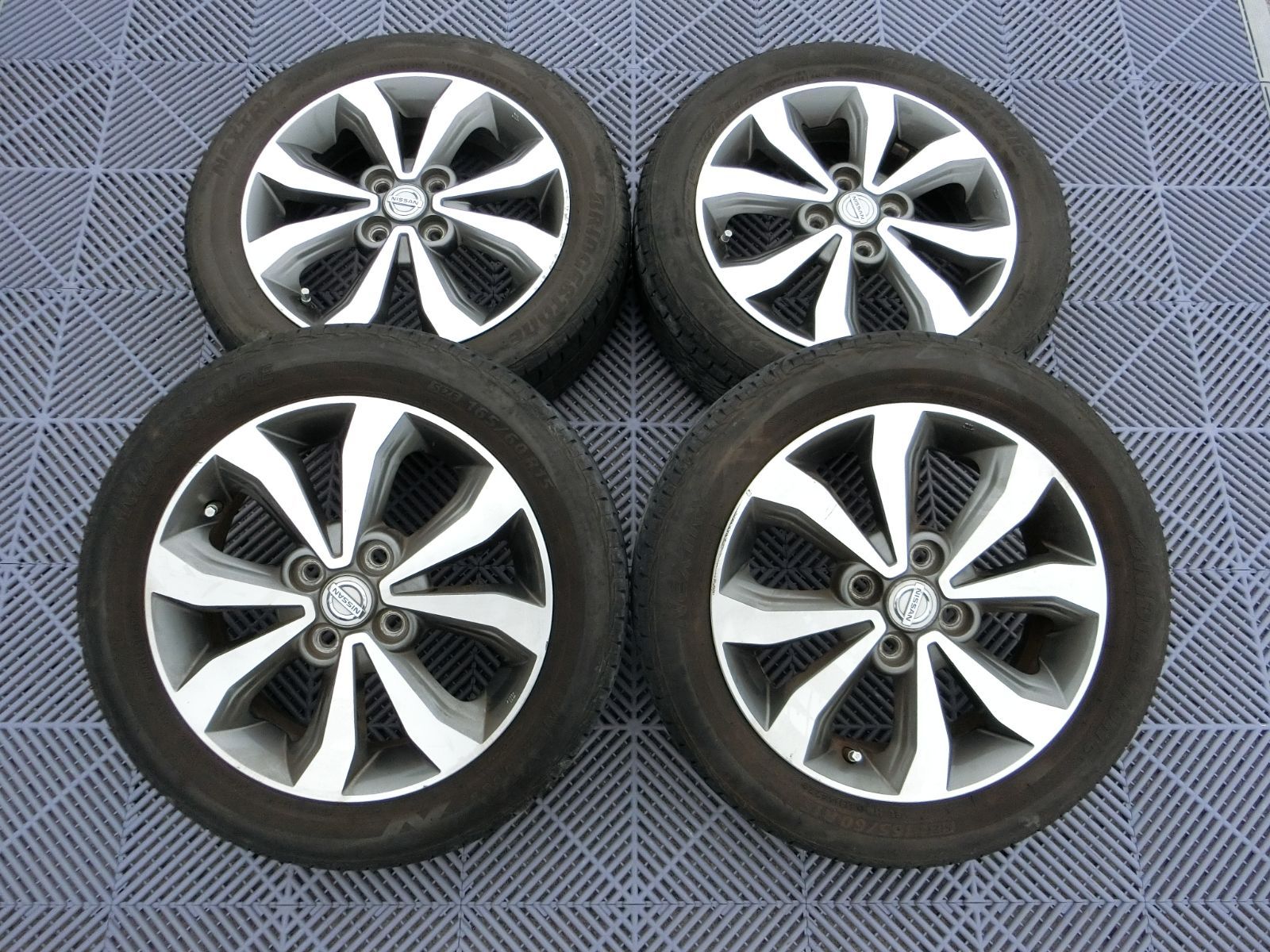 [1002] 送料無料 日産純正 15インチ アルミホイール 15×4.5J +46 PCD100 ハブ径 約56mm 4穴 4本セット 165/60R15 デイズ 18,000円