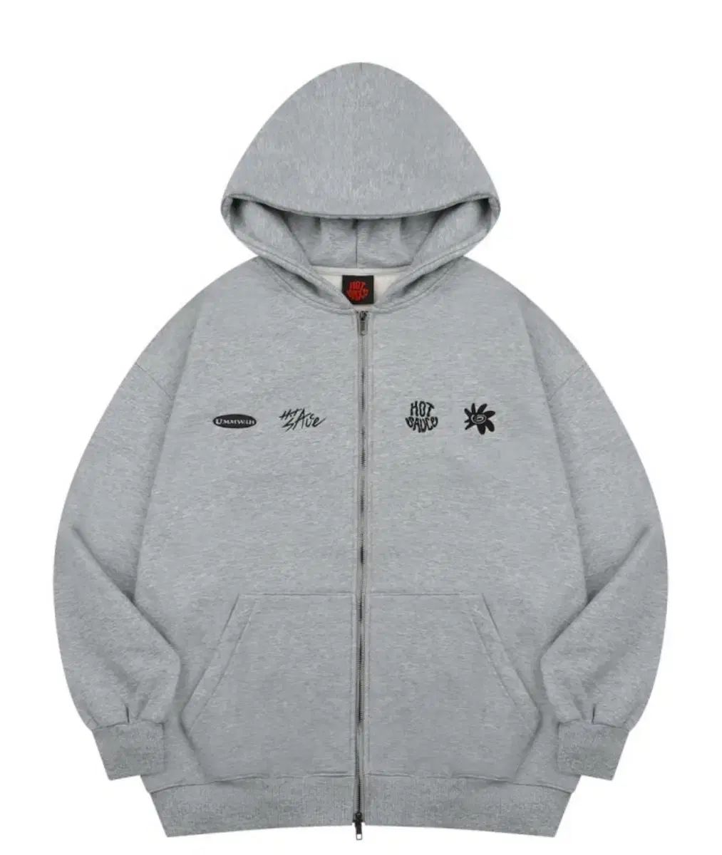 HOTソースグッズ 起毛 フードジップアップ (サイズ: m)