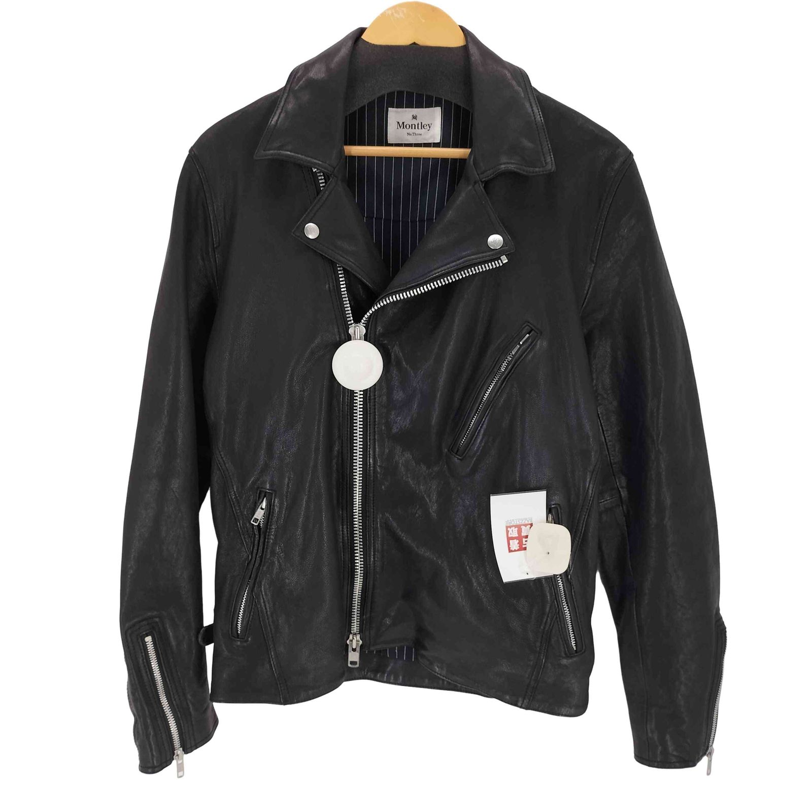 モーレー Montley GOAT LEATHER ゴートレザーダブルライダースジャケット メンズ 表記無
