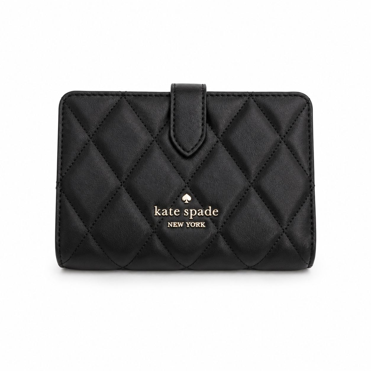 【ギフト対応可】ケイトスペード KATE SPADE 二つ折り財布 Quilted Medium Bifold Wallet キルテッド ミディアム バイフォールド ウォレット ブラック レディース 人気 ブランド おしゃれ 誕生日 記念 プレゼント 送料無料