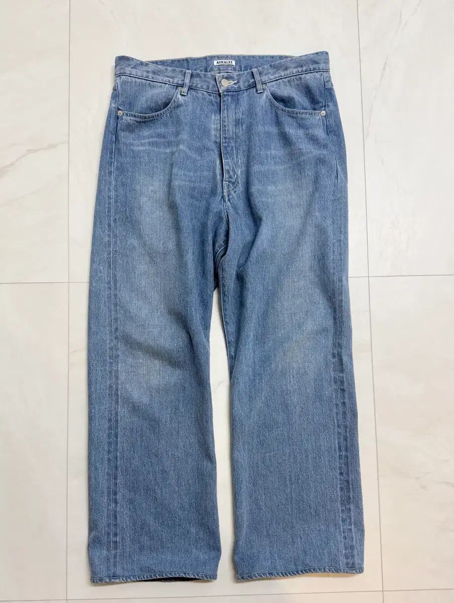 24ss オーラリー セルビッジ フェイディド デニムパンツ 5