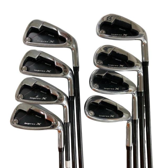 【中古】 ヤマハ inpres X D BLACK 8S アイアンセット IR DX-508i (フレックスSR) メンズ 男性用 右利き 右用 Cランク ゴルフクラブ