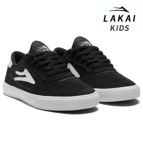 LAKAI CAMBRIDGE KIDS ブラック ホワイト スエード ラカイ キッズスニーカー スケートシューズ