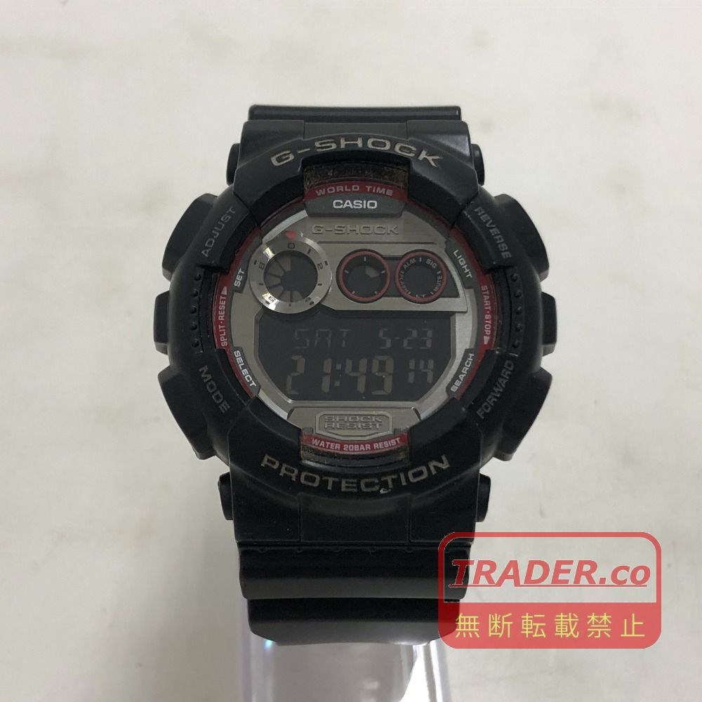 02w25193 ジーショック G-SHOCK ブラック 中国製 メンズ 箱なし 腕時計 GD-120TS-1JF 【中古品】