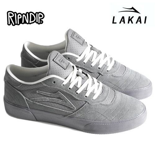 LAKAI × RIPNDIP CAMBRIDGE グレー スエード ラカイ スニーカー スケートシューズ